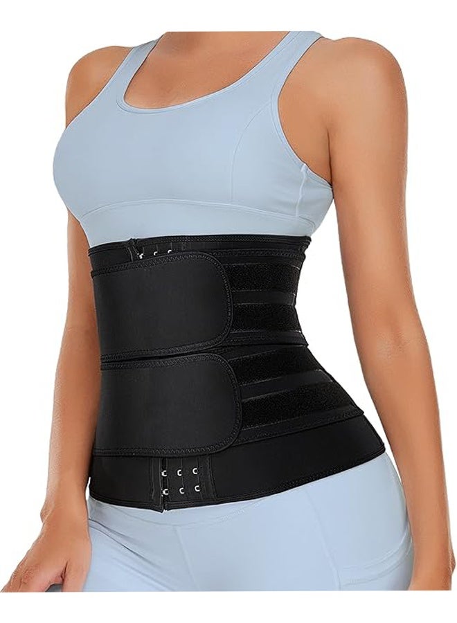أوليسون حزام خصر قابل للتعديل، حزام تكبير مع ضمادة ساونا للبطن، حزام خصر مزيل الدهون مع ضمادة ضغط لتشكيل الجسم، كورسيه خصر للرجال والنساء مقاس كبير (الحجم: L) - Image 1