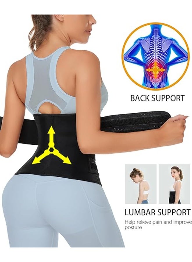 أوليسون حزام خصر قابل للتعديل، حزام تكبير مع ضمادة ساونا للبطن، حزام خصر مزيل الدهون مع ضمادة ضغط لتشكيل الجسم، كورسيه خصر للرجال والنساء مقاس كبير (الحجم: L) - Image 4