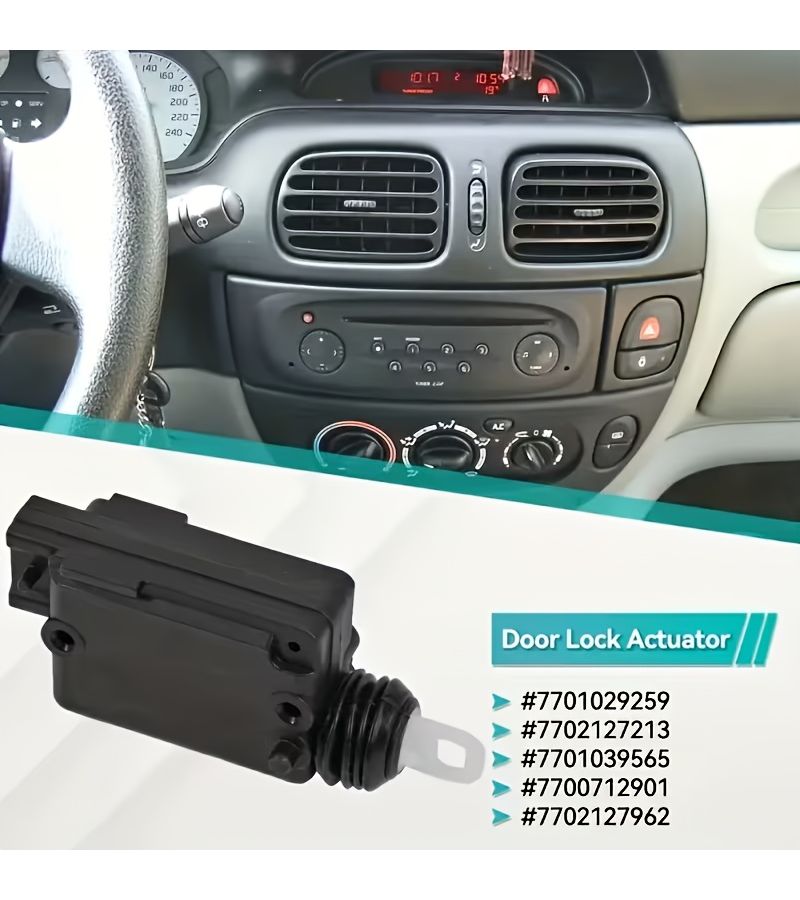 مشغل قفل مركزي أسود لمحرك قفل الباب لسيارات رينو كليو I II وميغان سنيك 7702127213 7702127962 7701029 7700712901 7701039565 - Image 5