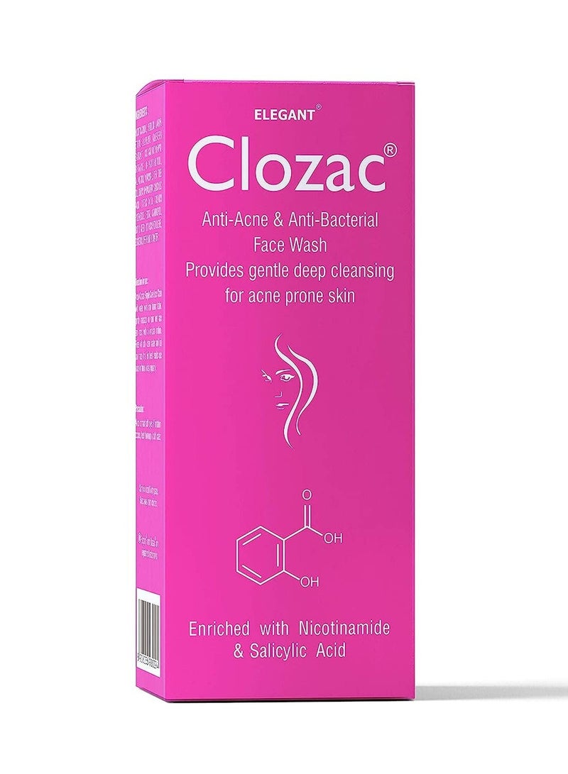 Elegant Elegant Clozac Acne Face Wash 60Ml