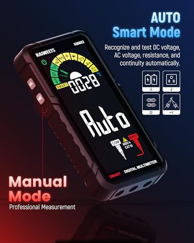 KAIWEETS Smart Multimeter Rechargeable Electrical Tester with Auto Ranging Digital Voltmeter Measures Voltage Current Resistance Continuity Capacitance Temperature Frequency NCV 6000 Counts TRMS - Image 2