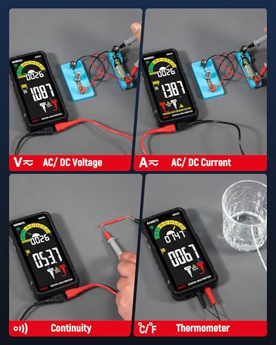 KAIWEETS Smart Multimeter Rechargeable Electrical Tester with Auto Ranging Digital Voltmeter Measures Voltage Current Resistance Continuity Capacitance Temperature Frequency NCV 6000 Counts TRMS - Image 5
