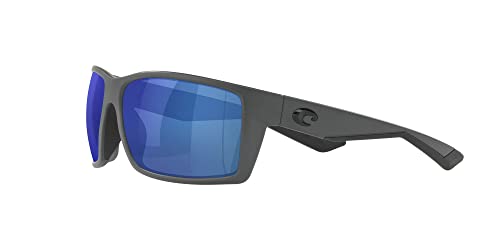 Costa Del Mar Costa Man Sunglasses Matte Gray Frame, Blue Mirror Lenses, 64MM - Image 3