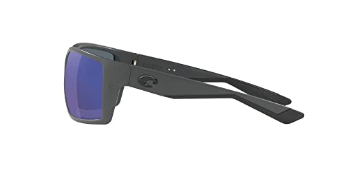 Costa Del Mar Costa Man Sunglasses Matte Gray Frame, Blue Mirror Lenses, 64MM - Image 4