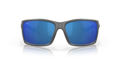 Costa Del Mar Costa Man Sunglasses Matte Gray Frame, Blue Mirror Lenses, 64MM - Image 1
