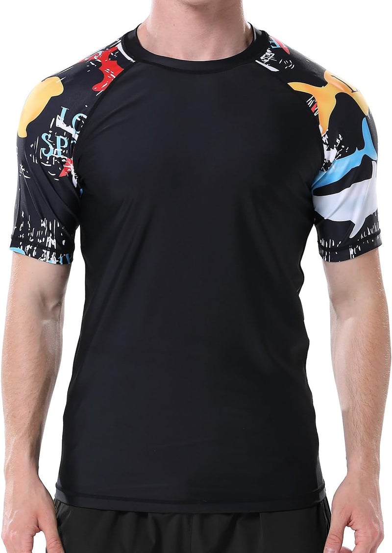 VAYAGER Men's Swim Shirts Rash Guard UPF 50+ T Shirts Quick Dry Loose Fit Water Surfing Shirt - Image 1