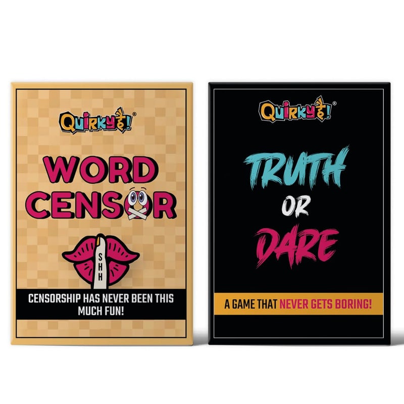 Gangaur Truth Or Dare & Word Censor Card Game Combo of 2 - Fun Party & Social Games for Adults - Perfect for Game Nights & Gatherings - Image 1