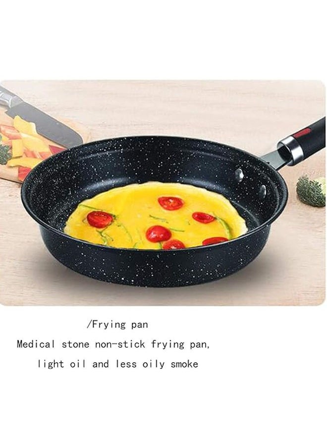 General Cast iron cookware, wheat stone non-stick frying pan set, non-flammable non-stick frying pan, wok, frying pan, stockpot, anti-scald handle  - Image 3