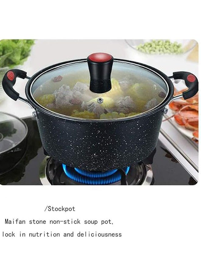 General Cast iron cookware, wheat stone non-stick frying pan set, non-flammable non-stick frying pan, wok, frying pan, stockpot, anti-scald handle  - Image 5