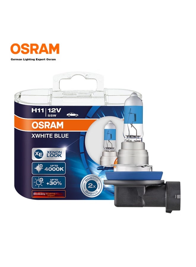 Osram Automotive Headlights, High Beam, Low Beam, Halogen Lamp, Bright White Blue H11 , 12v 55w - Image 1