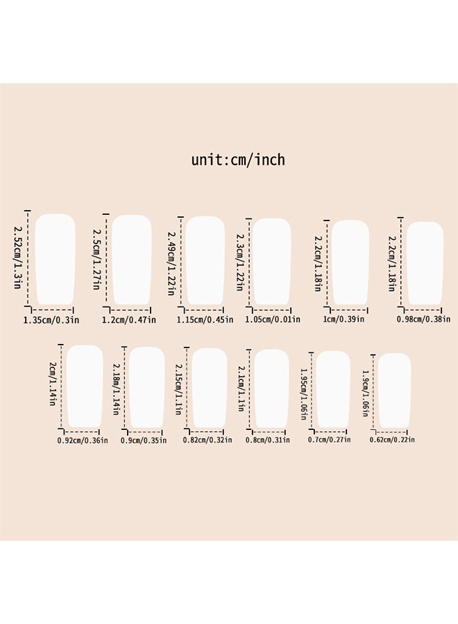 أظافر صناعية لعيد الميلاد قابلة للضغط، مربعة متوسطة الحجم، بتصميم الظباء اللطيف، أظافر مزيفة باللون الأحمر والأبيض مع رقاقات الثلج، تصميم شتوي لعيد الميلاد، أظافر اصطناعية كاملة الطول لامعة مع غراء - 24 قطعة - Image 5