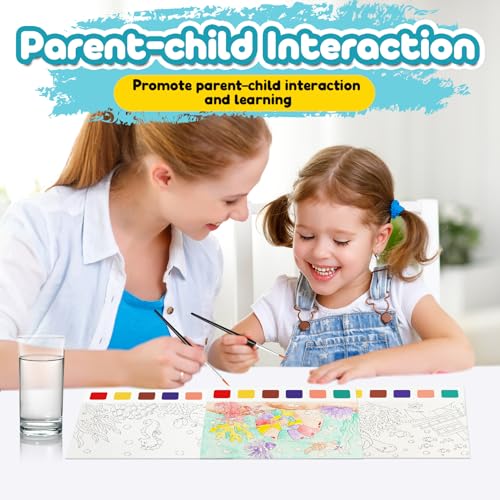 FQKIOMY Water Coloring Book,Paint with Water Books for Kids Ages 3-5,Watercolor Painting Book for Toddlers 4-6,Creative Arts and Crafts & Airplane Travel Essentials for Boys Girls - Image 3