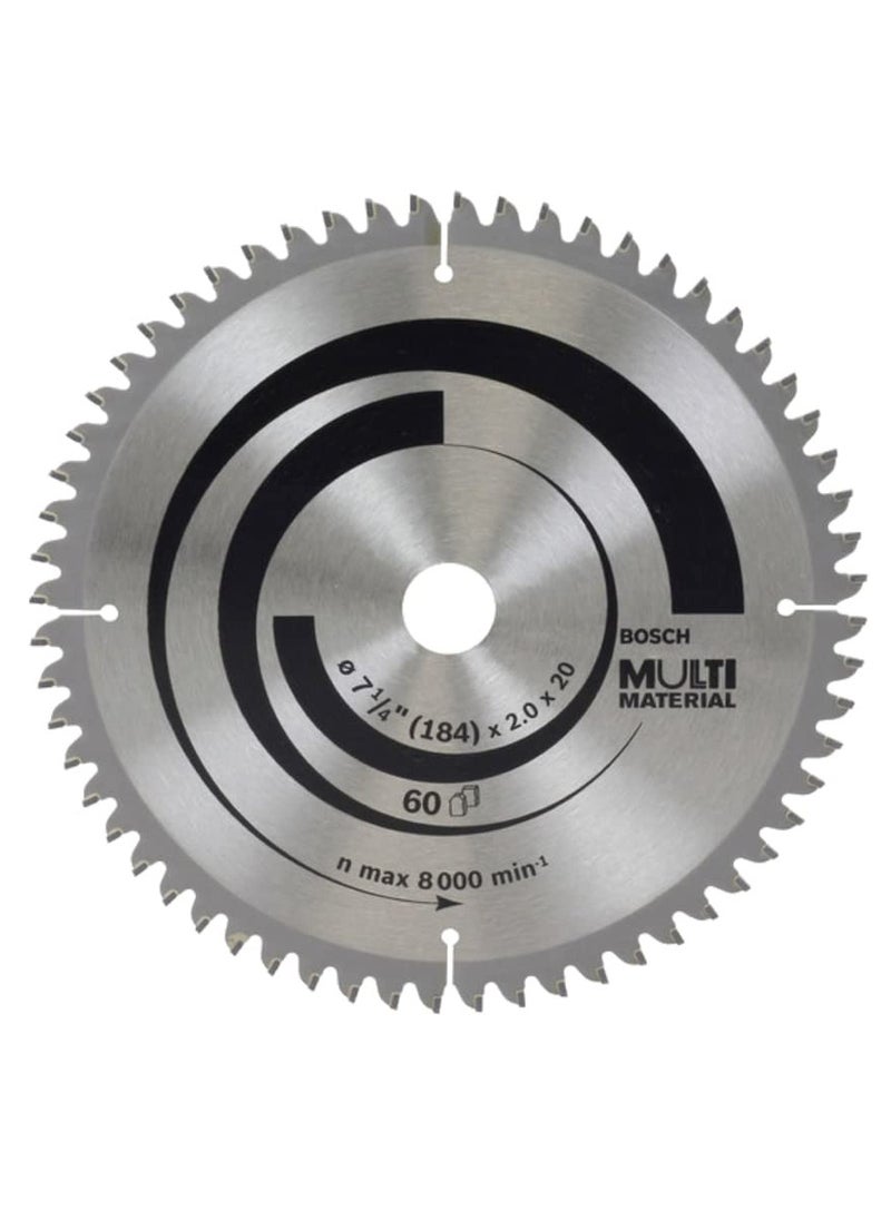 BOSCH Bosch Professional Circular Saw Blade For Wood 7.25'' / 184Mm Dia, 60 Teeth  - Image 1