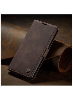 CaseMe CaseMe Samsung Galaxy Note 20 Ultra Case Wallet, for Samsung Galaxy Note 20 Ultra Wallet Case Book Folding Flip Folio Case with Magnetic Kickstand Card Slots Protective Cover - Coffee  - Image 4