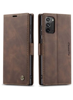 CaseMe CaseMe Samsung Galaxy Note 20 Ultra Case Wallet, for Samsung Galaxy Note 20 Ultra Wallet Case Book Folding Flip Folio Case with Magnetic Kickstand Card Slots Protective Cover - Coffee  - Image 2