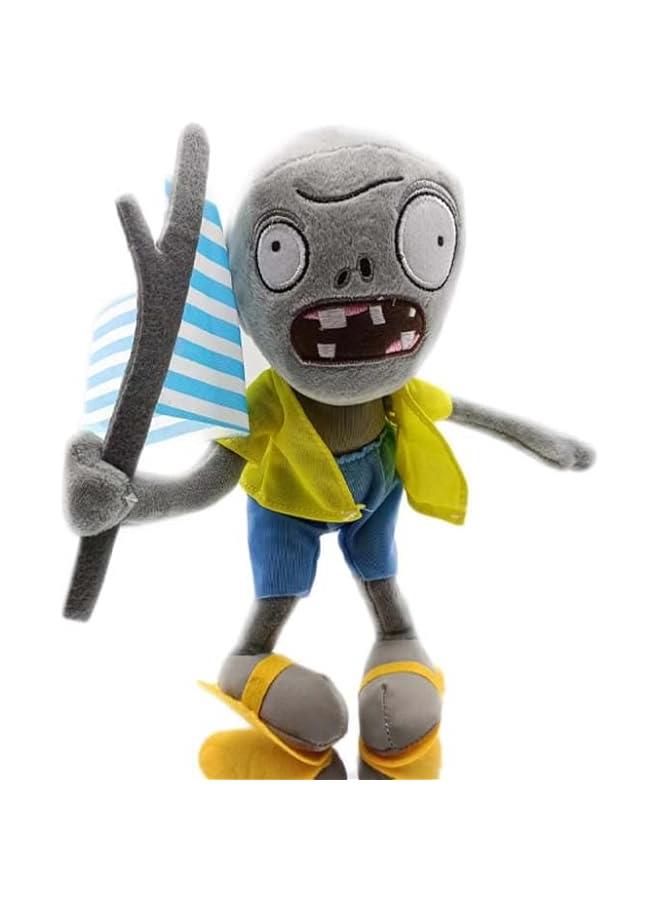 PVZ Plush Toys-Come with 50pcs Stickers, PVZ Figures Plush Stuffed Toy, Zombie Plant Plush Toy, Zombie Plush, Plants Plush, PVZ Stuffed Toys, PVZ Plush Figures Set (Flag Zombie)  - Image 1