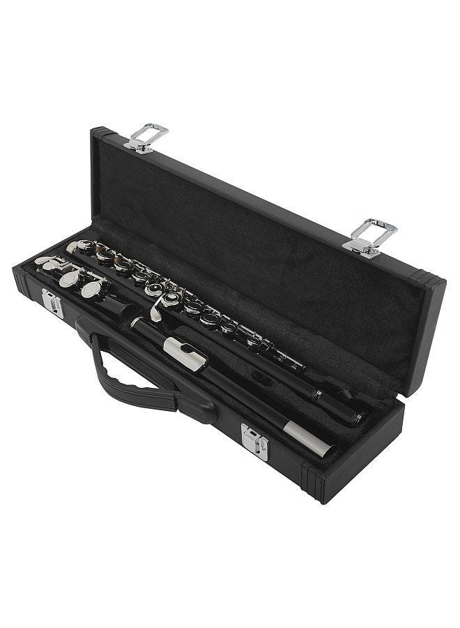 Generic Western Concert Flute Cupronickel Nicke Plated 16 Holes C Key Woodwind Instrument with Cleaning Cloth Stick Gloves Mini Screwdriver Padded Case  - Image 4