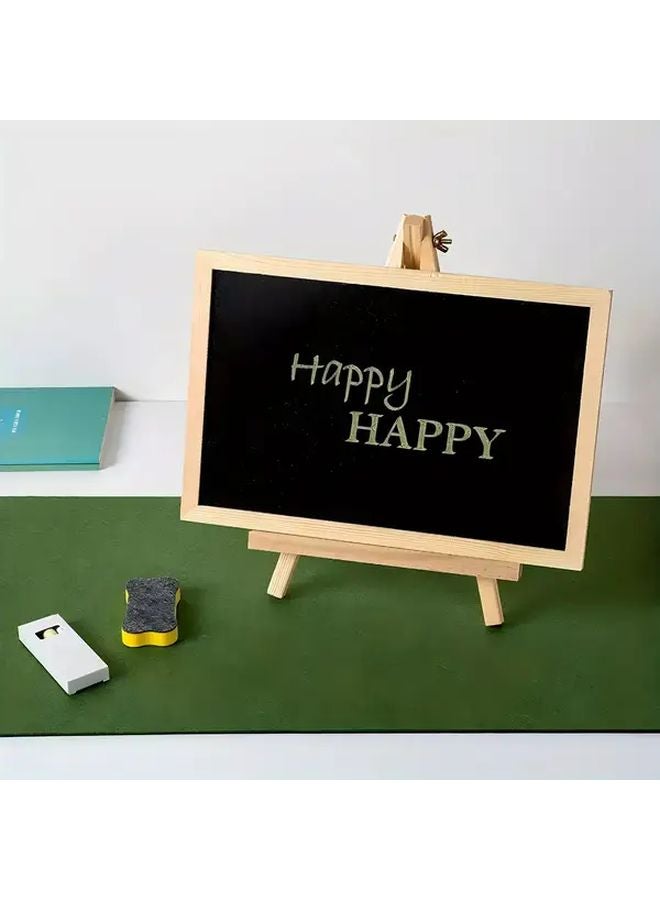 Solid Pine Wood Chalkboard Single Sided Blackboard Portable Standing Board For Home Office - Image 2
