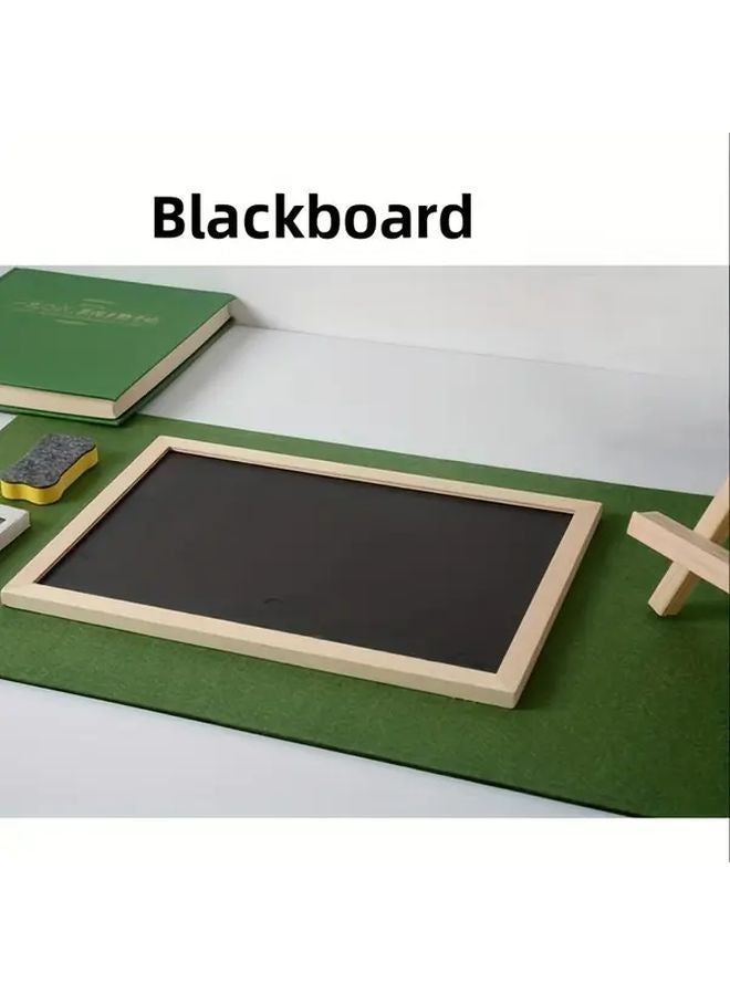 Solid Pine Wood Chalkboard Single Sided Blackboard Portable Standing Board For Home Office - Image 5