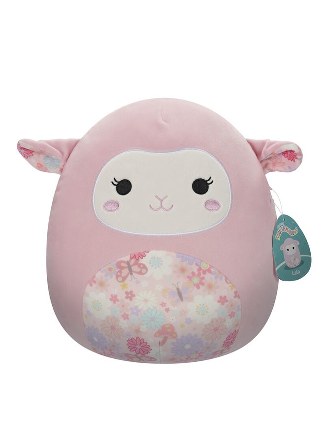 Squishmallows Medium Plush 12 inch Lala Pink Lamb with Floral Ears and Belly Officially Licensed Kellytoy Plush Toy Colorful Soft Gift for Kids Girls & Boys Washable Squishy Stuff Toy Multicolor All Age  - Image 1