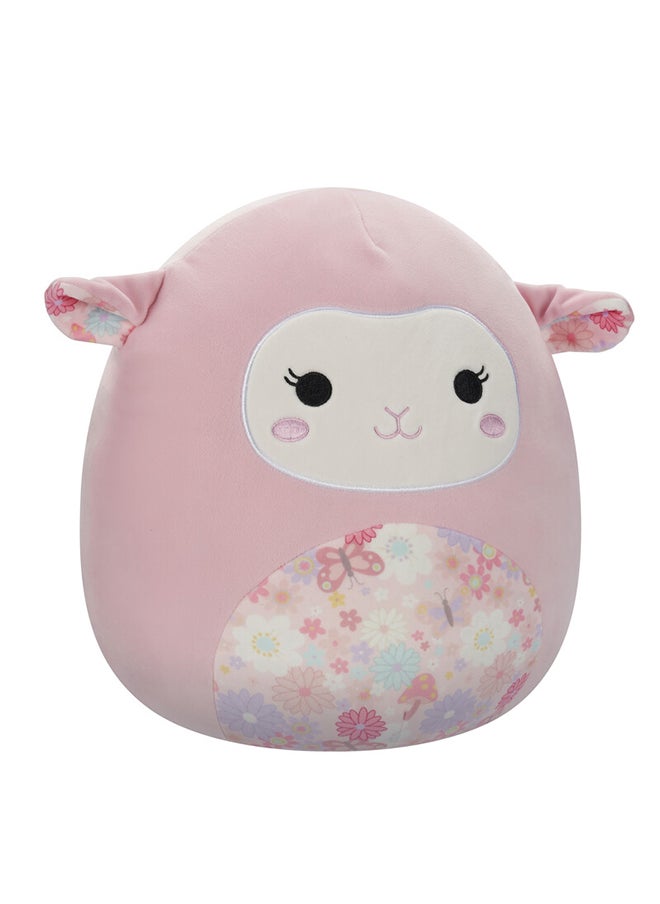 Squishmallows Medium Plush 12 inch Lala Pink Lamb with Floral Ears and Belly Officially Licensed Kellytoy Plush Toy Colorful Soft Gift for Kids Girls & Boys Washable Squishy Stuff Toy Multicolor All Age  - Image 4