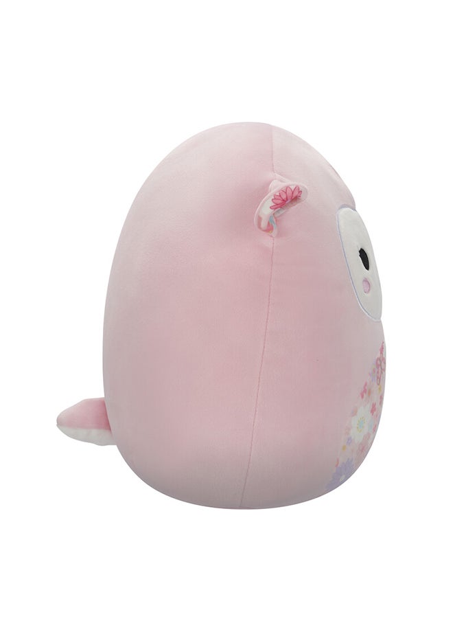 Squishmallows Medium Plush 12 inch Lala Pink Lamb with Floral Ears and Belly Officially Licensed Kellytoy Plush Toy Colorful Soft Gift for Kids Girls & Boys Washable Squishy Stuff Toy Multicolor All Age  - Image 3