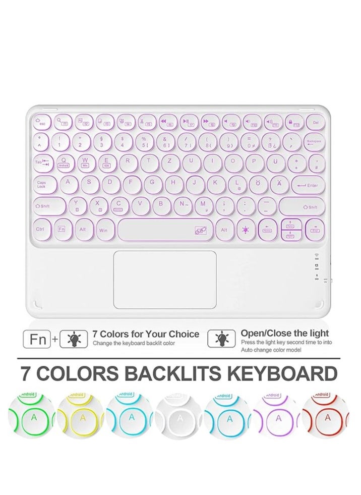 General English Keyboard Case for Samsung Galaxy Tab S8 Ultra 14.6 with Trackpad Magnetic Detachable Wireless Bluetooth Keyboard Case  - Image 4