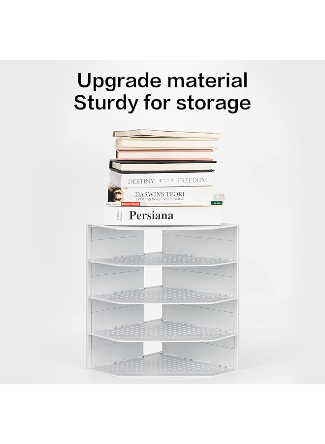 Deli Collapsible Magazine File Holder Desk Organizer Document Folder For Office Organization And Storage 4 Vertical Compartments Gray - Image 5