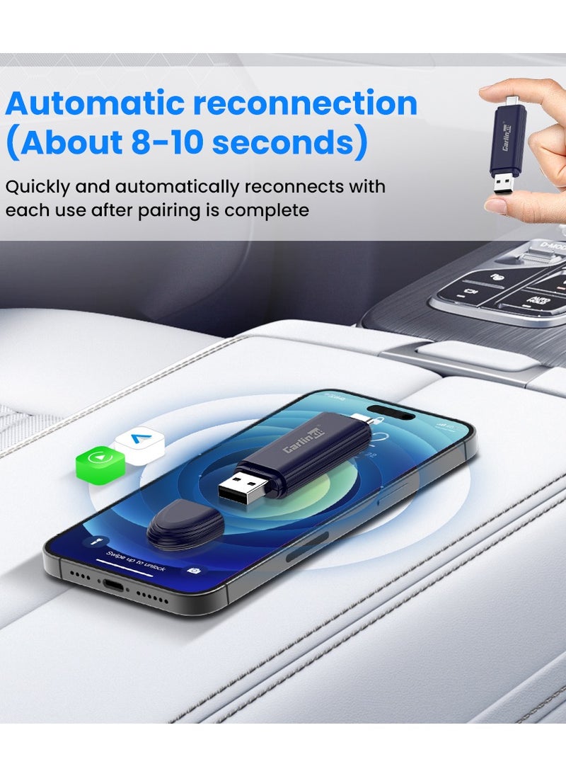 Carlinkit - 2025 CarlinKit MINI5C PRO Wireless CarPlay&Android Auto Wireless Adapter 2-in-1 Stable&Fast-Connect USB Dongle Car Tools A/C port switch - Image 1