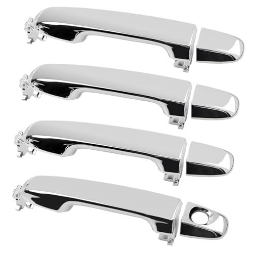 Gledewen Chrome Exterior Door Handle Set Compatible with 20122017 Toyota Camry 4 PCS Front Rear Left Right Handle - Image 1