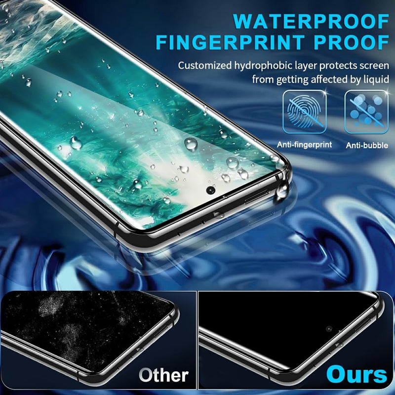 Arshek 3 Pack Galaxy S21 Ultra Screen Protector, 9H Tempered Glass, Ultrasonic Fingerprint Support, 3D Curved,HD Clear Scratch Resistant for Samsung Galaxy S21 Ultra 5G Glass Screen Protector - Image 5