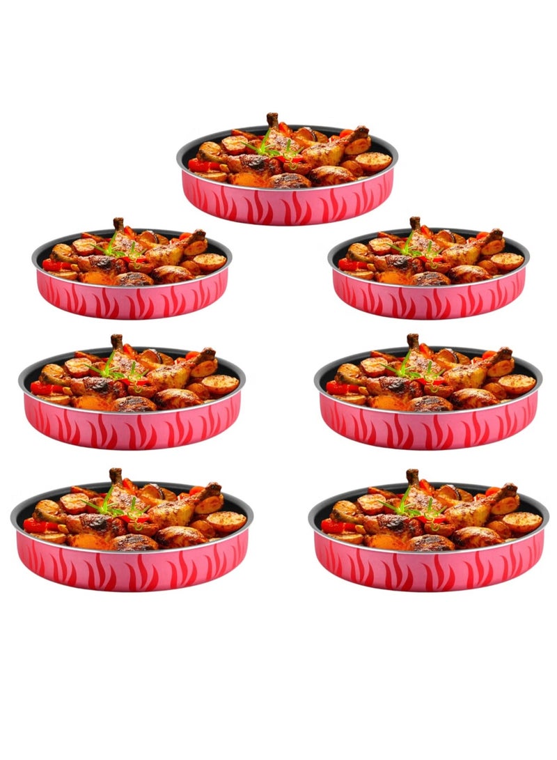 Extra 7-Piece Round Baking and Pizza Tray Set, High Thickness, Non-Stick - Image 2