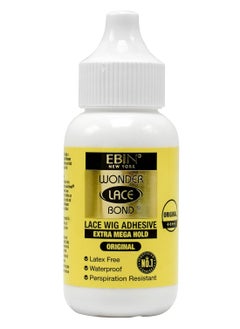 EBIN NEW YORK Wonder Lace Bond Wig Adhesive Extra Mega Hold 1.18oz/ 35ml | Invisible Wig Bonding Glue: Water & Oil-Resistant, Non-Toxic, Light Hold for Secure and Natural-Looking Poly and Lace Hairpiece, Wigs  - Image 1