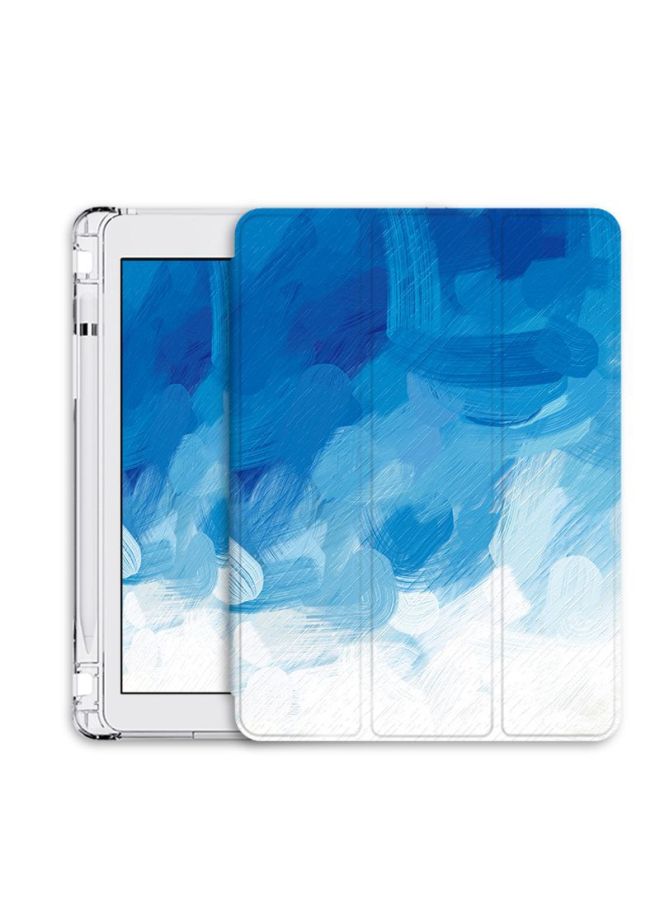 غطاء حماية لجهاز iPad 8 بفتحة قلم iPad 10.2 بوصة، حافظة مسطحة لجهاز iPad Air4 مقاس 10.9 بوصة، حافظة جلدية لجهاز Pro11 مقاس 10.5 بوصة