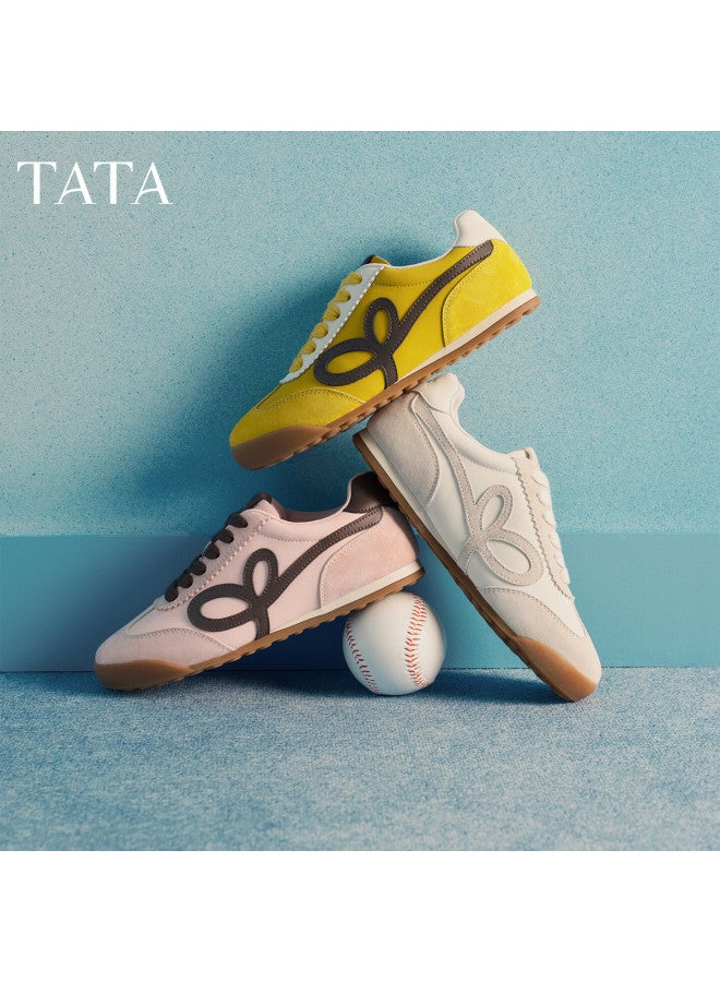 Tata Women's  Spring New Casual Sports Shoes Pink/brown Size 35 - Image 1