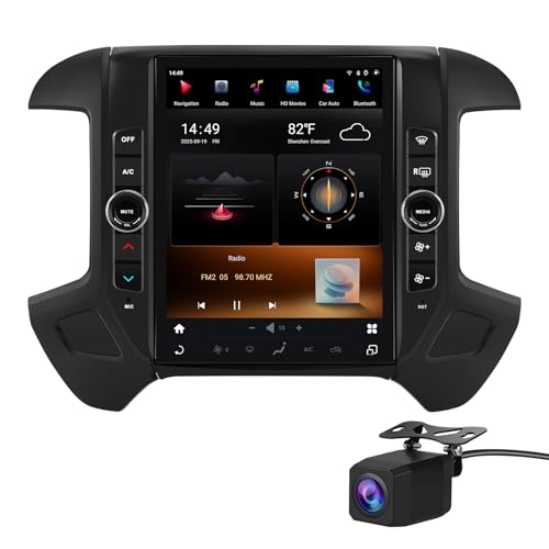Votheon Car Stereo for GMC Sierra & Chevrolet Silverado 2014 2015 2016 2017 2018-12.1" Touchscreen Android 13 Radio with Wireless CarPlay & Android Auto, 4GB RAM 64GB ROM, 4G LTE, Dual Bluetooth - Image 1