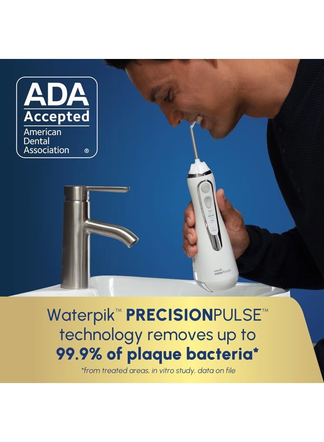 Waterpik Cordless Water Flosser Rechargeable Portable Oral Irrigator for Travel & Home – Cordless Advanced, Wp-560 White [US version] - Image 3
