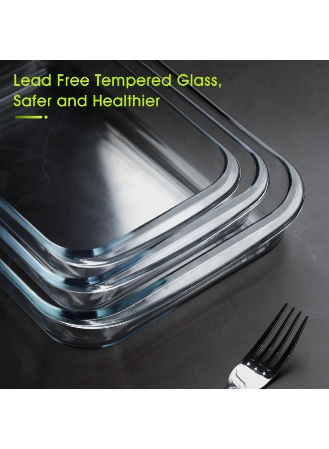 Pyrex heat-resistant clear glass 3-piece dish set in sizes 1 liter, 1.6 liters, and 2.2 liters - Image 5