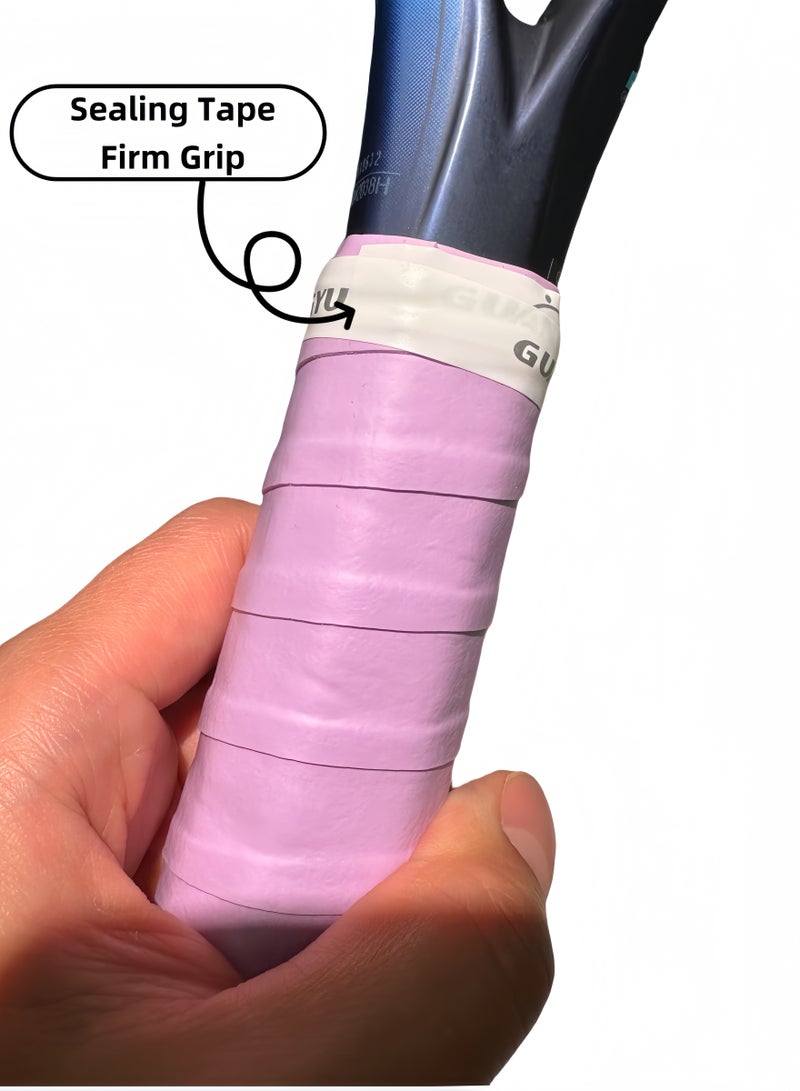 Generic 12-Pack Racket Handle Grip Tape for Tennis, Badminton, & Pickleball 4 Colors, 3 for Each, Overgrip, Tacky Grip Wrap For Bat, Bicycle Handle Strap, Blue, Orange, Yellow, Purple  - Image 5