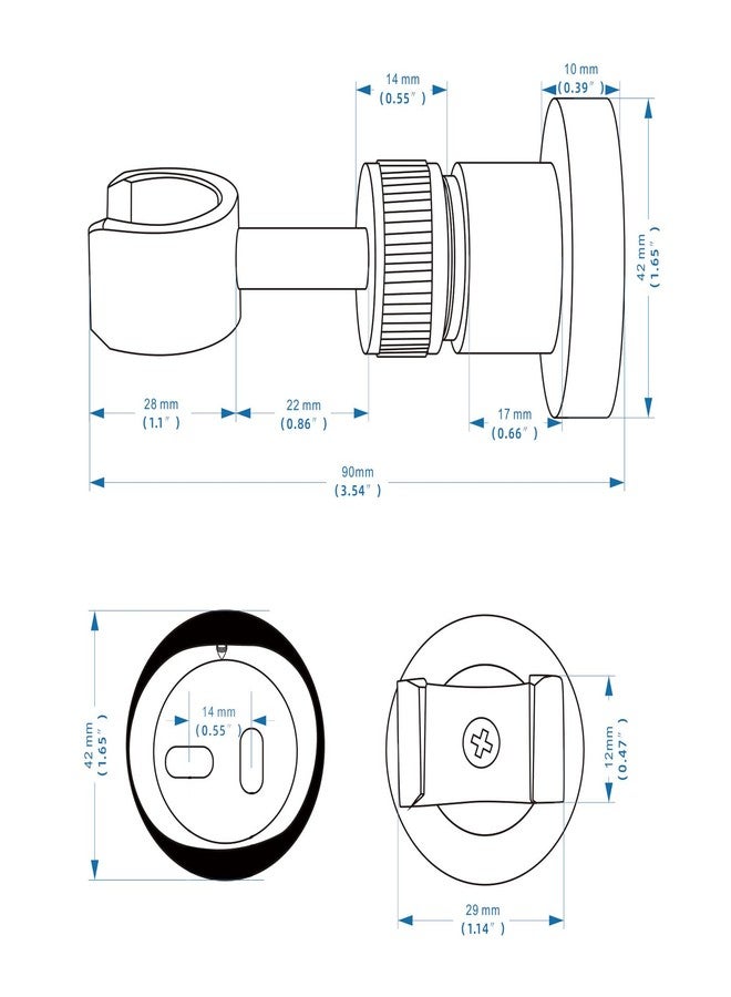 PHASAT Handheld Shower Head Holder Adjustable Solid Brass Handheld Shower Head Bracket Holder Wall Mount,Shower Wand Holder Gold,A13023G - Image 5