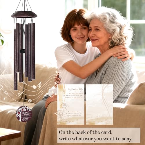 Howarmer Memorial Gifts for Loss of Mom/Dad - 32" Cardinal Sympathy Wind Chimes with Tree of Life - Bereavement Remembrance Condolence Gifts for Loss of Loved One -Memorial Chimes for Outside Garden - Image 3