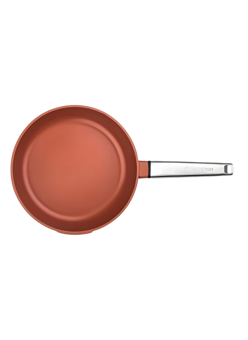 Westinghouse Westinghouse 30cm Non-Stick Fry Pan – Forged Aluminum with 4-Layer Marble Coating, Induction & Oven Safe, Stainless Steel Handle – Orange  - Image 1