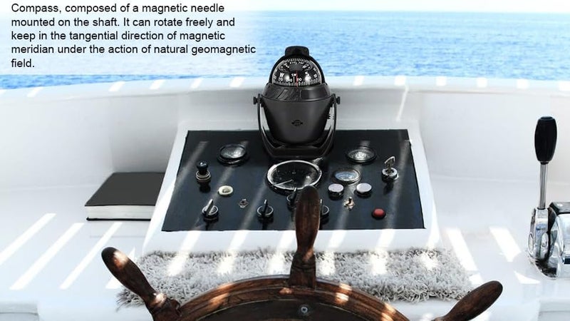 Zerone LED Light Marine Digital Compass, LED Light Pivoting Compass Dashboard Dash Mount Suitable for Car Boat and Truck Black - Image 3