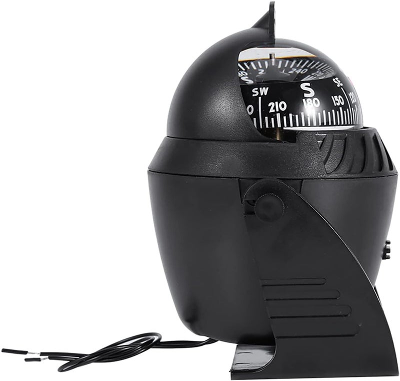 Zerone LED Light Marine Digital Compass, LED Light Pivoting Compass Dashboard Dash Mount Suitable for Car Boat and Truck Black - Image 5