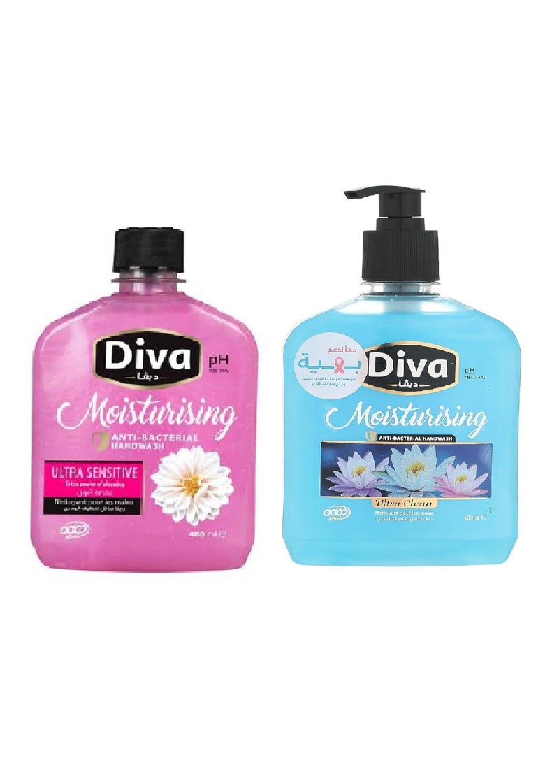 ديفا صابون سائل لليد من ديفا - 500مل - 2 قطعة - Image 2