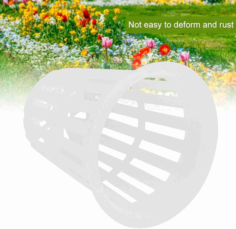 Hydroponic Basket 10 Piece Set White Plastic Grow Cups for Soilless Gardening - Image 4
