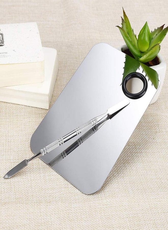 Multibrite Makeup Mixing Palette, Stainless Steel Makeup Palette, Cosmetic Palette with Spatula Tool Beauty Product Mixing Palette Professional Cosmetic Mixing Makeup Palette - Image 2