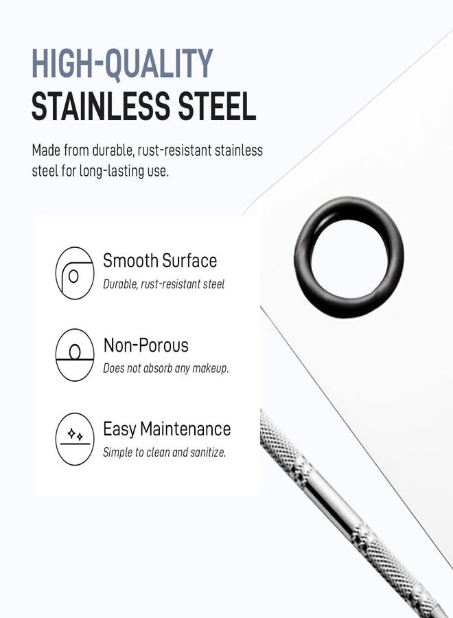 Multibrite Makeup Mixing Palette, Stainless Steel Makeup Palette, Cosmetic Palette with Spatula Tool Beauty Product Mixing Palette Professional Cosmetic Mixing Makeup Palette - Image 4
