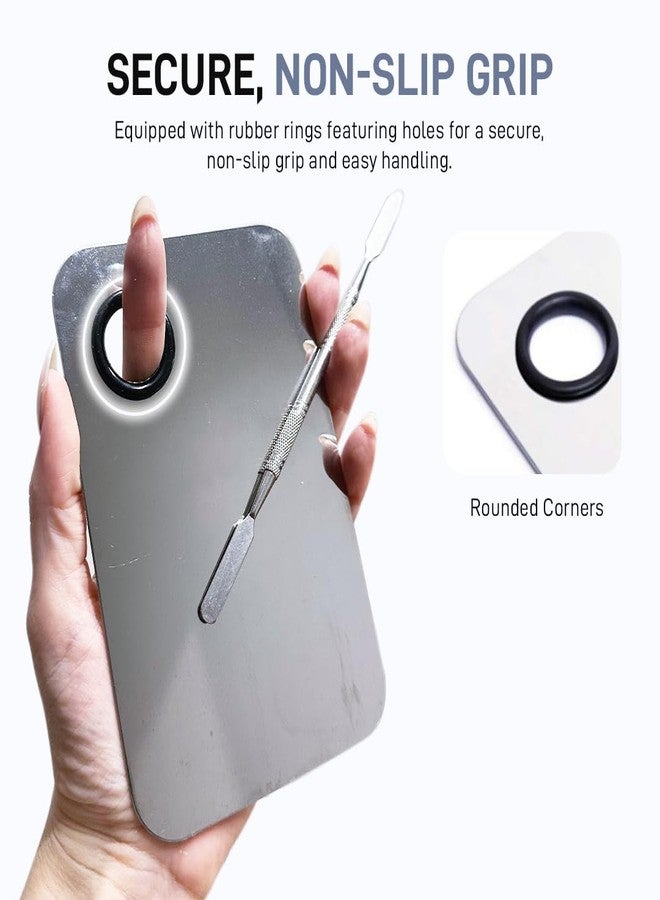 Multibrite Makeup Mixing Palette, Stainless Steel Makeup Palette, Cosmetic Palette with Spatula Tool Beauty Product Mixing Palette Professional Cosmetic Mixing Makeup Palette - Image 5