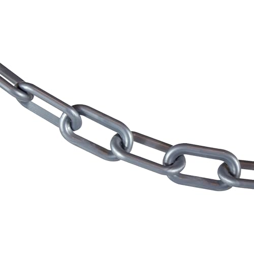 Mr. Chain Plastic Barrier Chain, Silver, 2-Inch Link Diameter, 25-Foot Length (50008-25) - Image 1